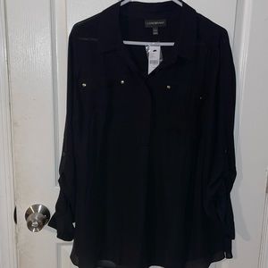 NWT Black Lane Bryant blouse